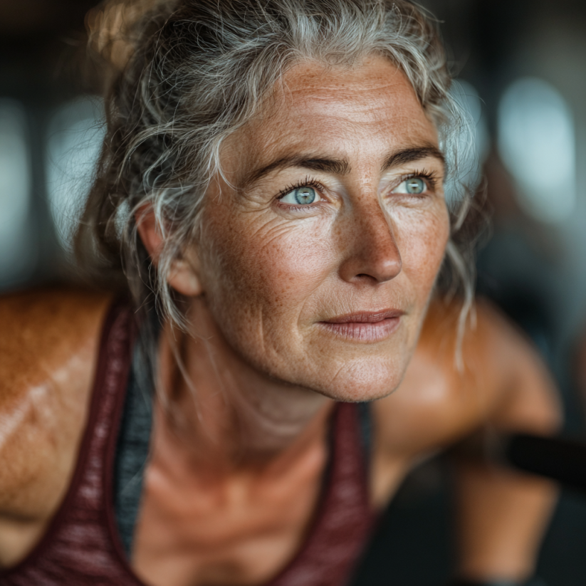 Активні літні люди займаються фітнесом